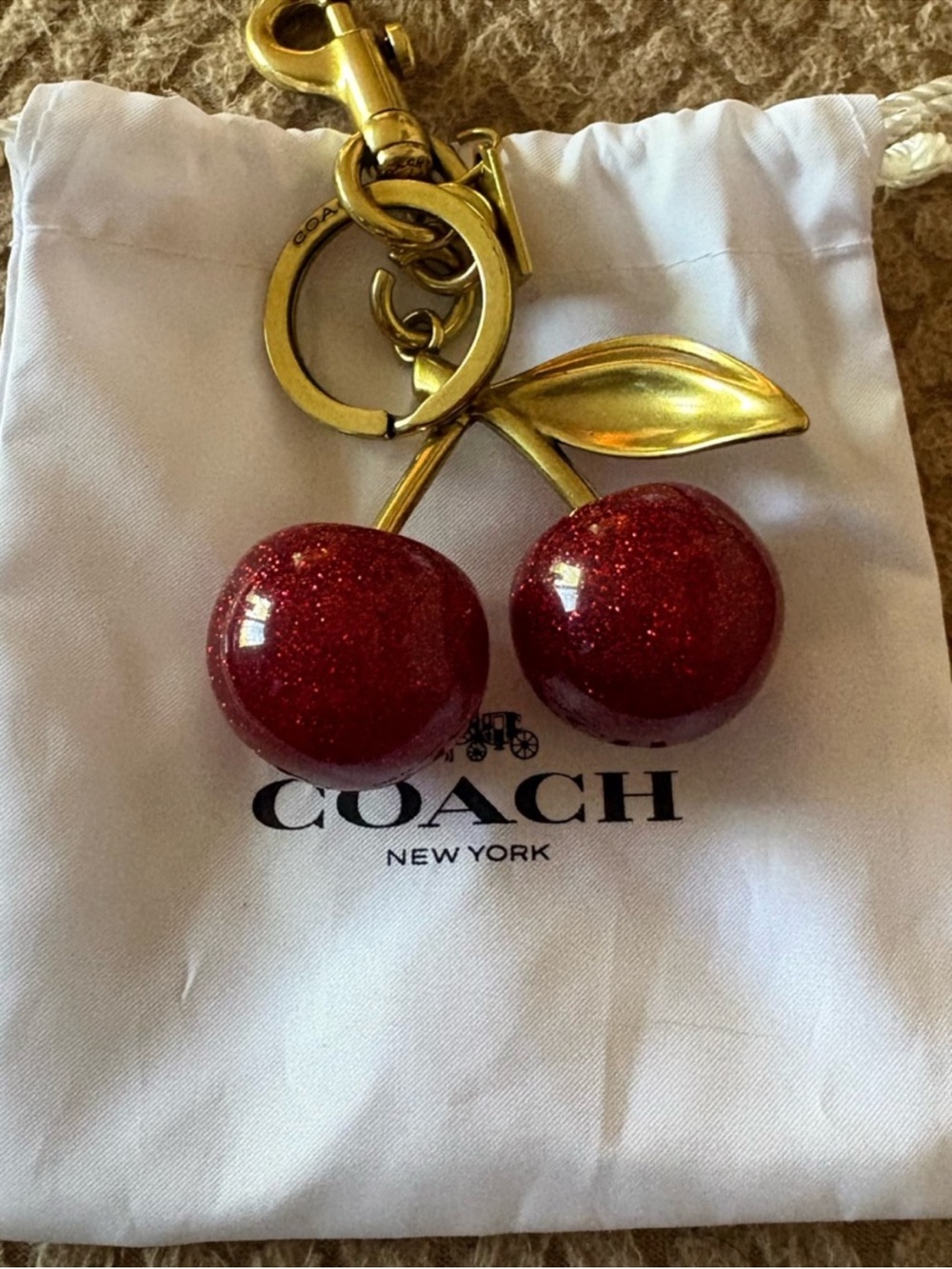 Coach Cherry Bag Charm - Picture 2 of 5